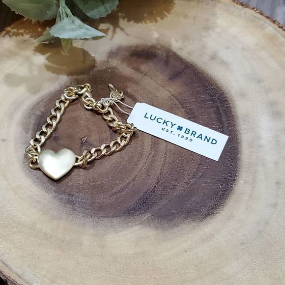 Lucky‎ brand gold heart link bracelet - Picture 3 of 4